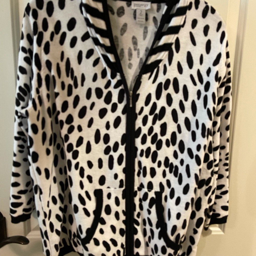 Chico’s Jacket Black and White Chico’s Size 2 - L